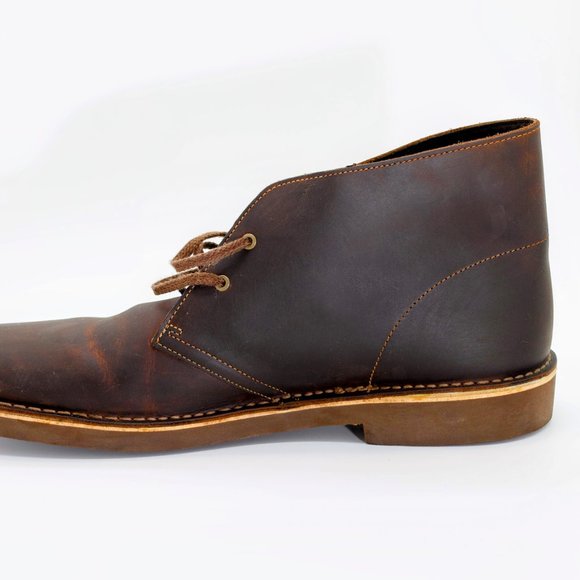 Clarks Men\'s Bushacre 2 Chukka Leather Boot - Beeswax, US 13M main image 3